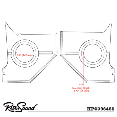 Kick Panels for 1964-66 Ford Mustang Coupe/Fastback