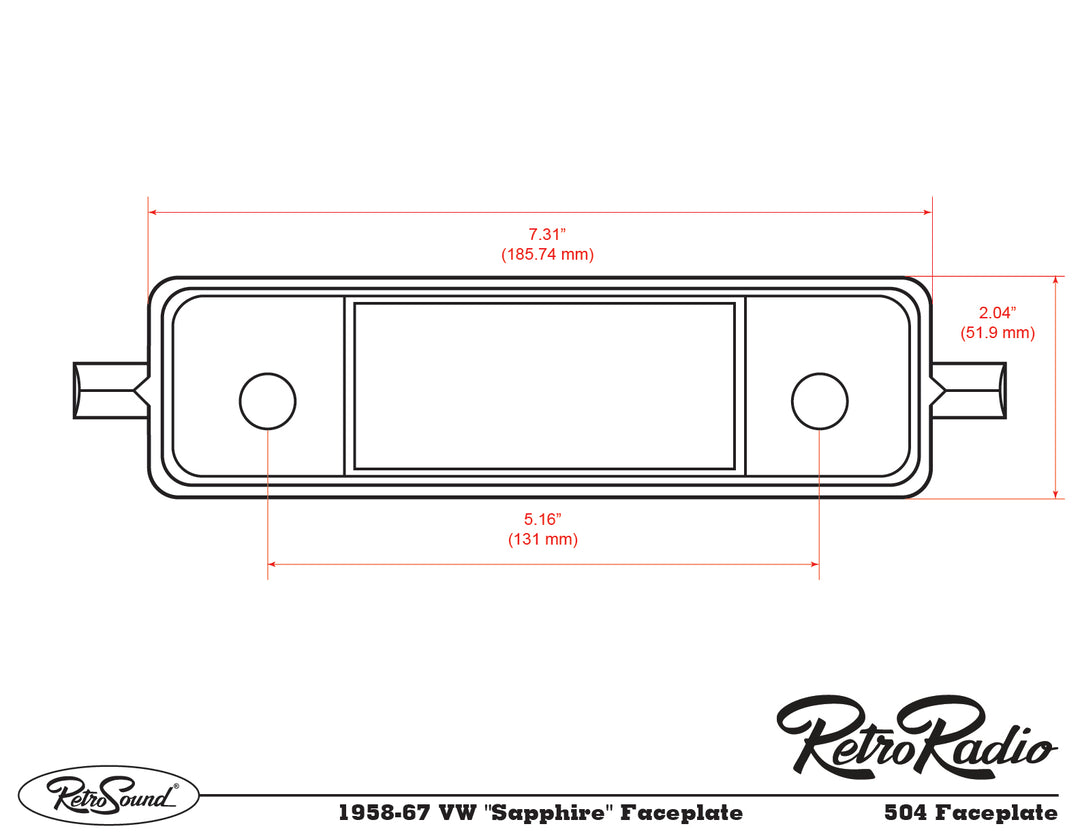 1958-67 Volkswagen Beetle RetroRadio with 