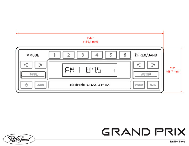 1980-1985 Ferrari 308 Series Grand Prix DIN Radio – Retro