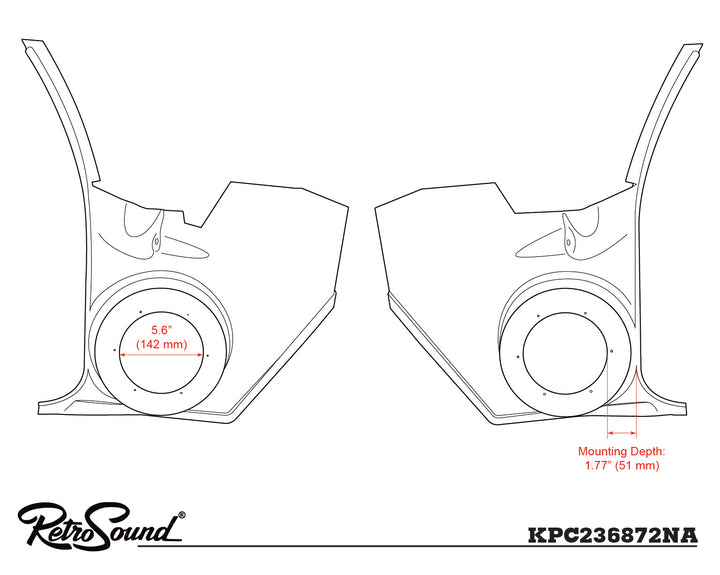 Kick Panels for 1968-1972 El Camino with No Factory Air