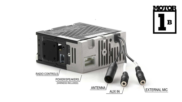 RetroSound Hermosa Retro Car Radio With Bluetooth - Fits 1967-69 Dodge Dart (Chrome)
