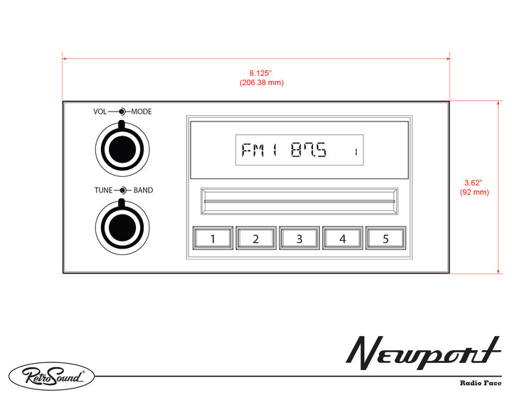 1982-85 GMC S15 Pickup Newport 1.5 DIN Direct-fit Radio-RetroSound