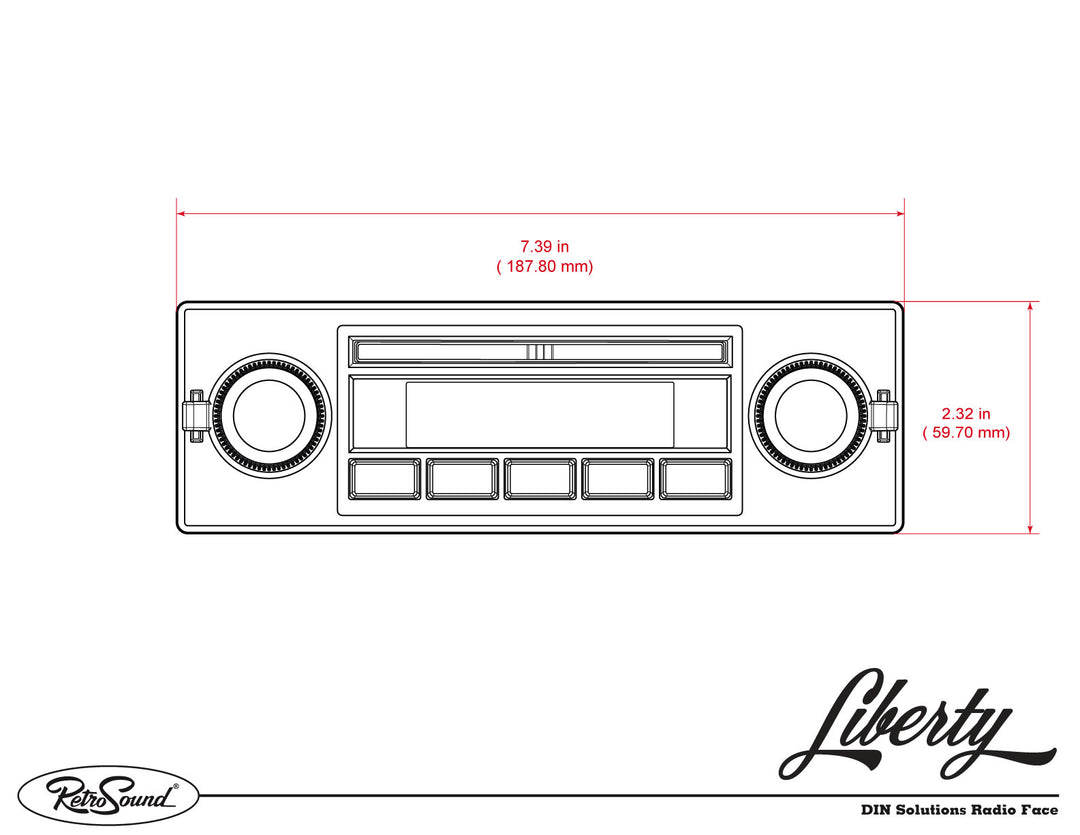 RADIO GROOViN' シングル RetroSound Liberty Single DIN Radio for 1969-1972 Chevrolet K5