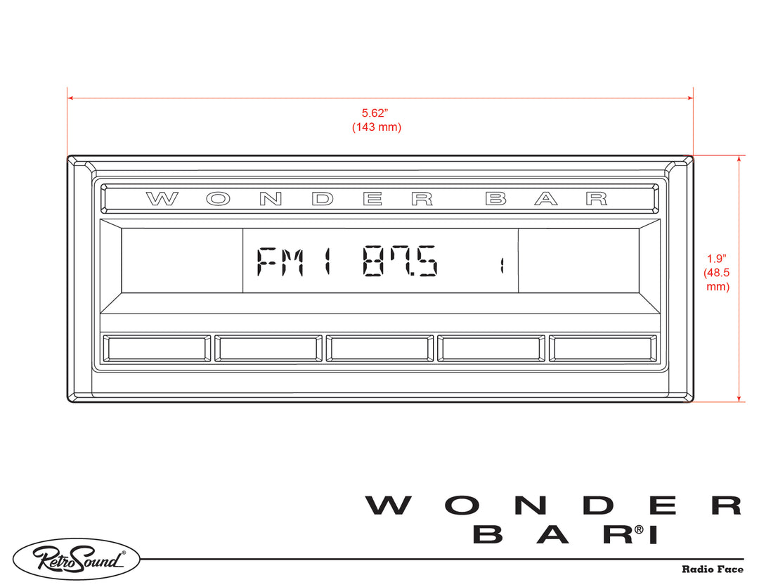 1955-1956 Chevrolet Bel Air Wonder Bar® Radio – Retro Manufacturing
