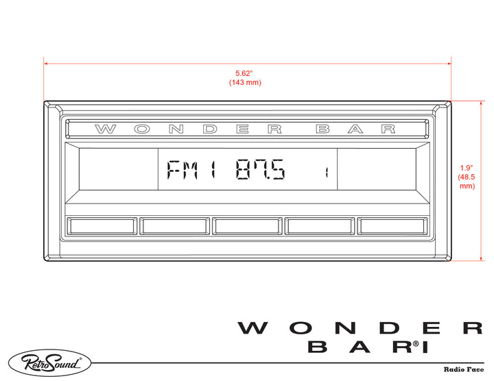 1955-1956 Chevrolet Bel Air Wonder Bar® Radio – Retro Manufacturing