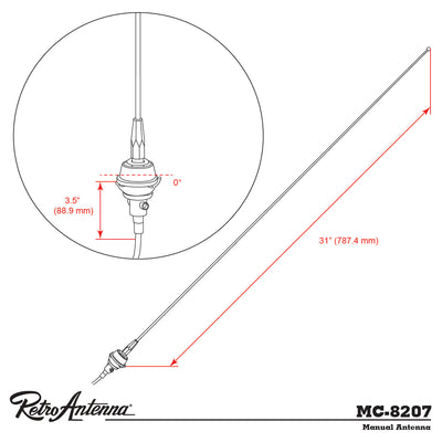 1993-97 Nissan Altima Replacement Antenna