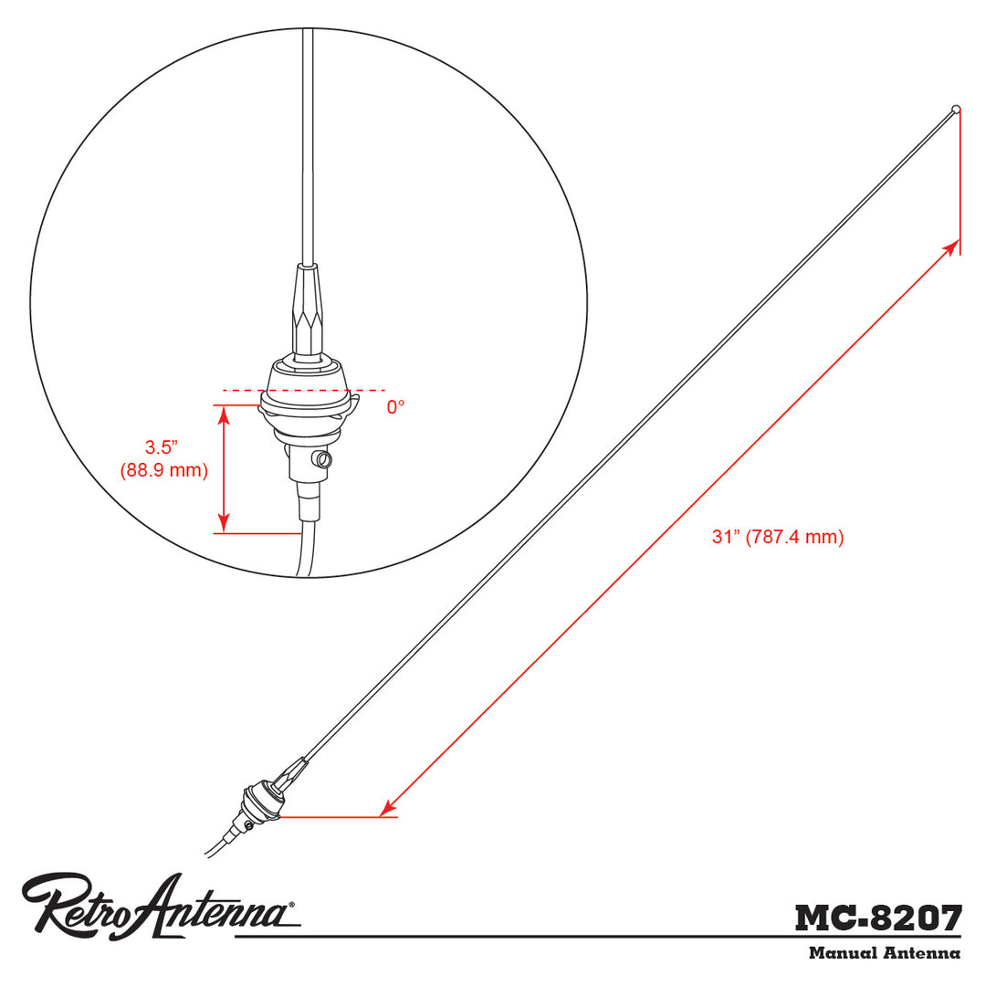 1995-1999 Mitsubishi 3000GT Replacement Antenna – Retro Manufacturing