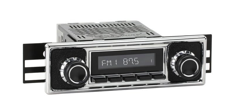 1964-72 Mercedes-Benz 600 RetroRadio with Black Pebbled/Chrome Faceplate-RetroSound