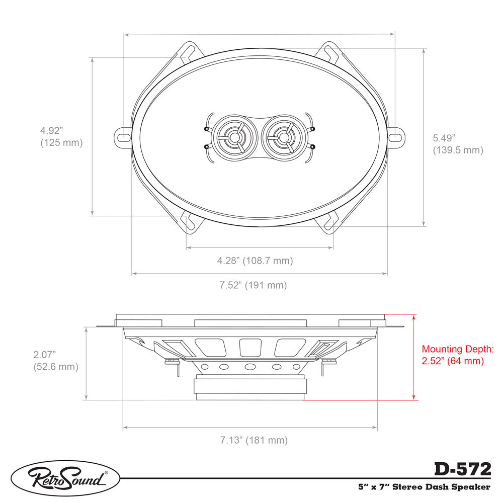 Standard Series Dash Replacement Speaker for 1960-1965 Ford Falcon