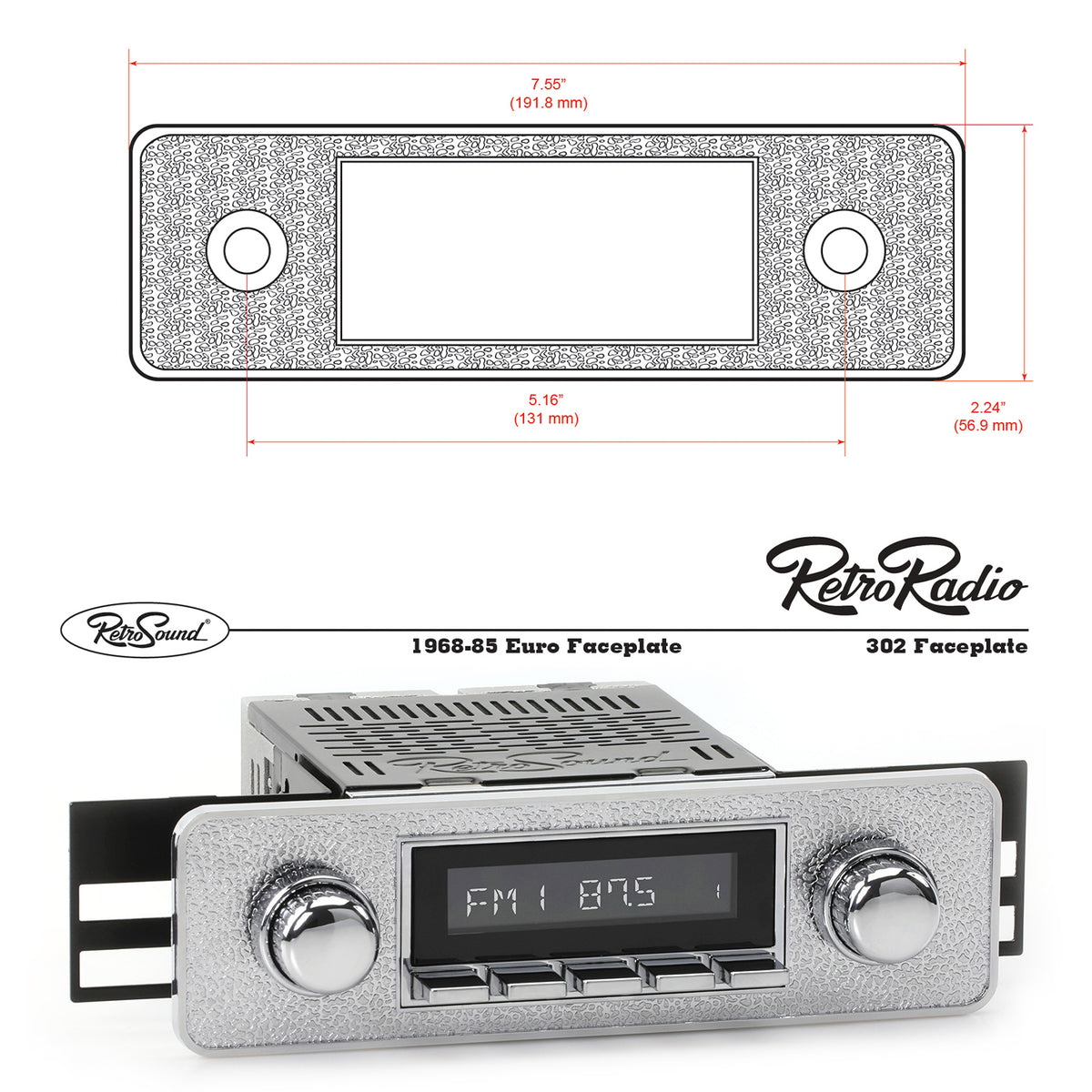  RetroSound Europa Design DAB+ Bluetooth Retro  Autoradio Motor-2DAB