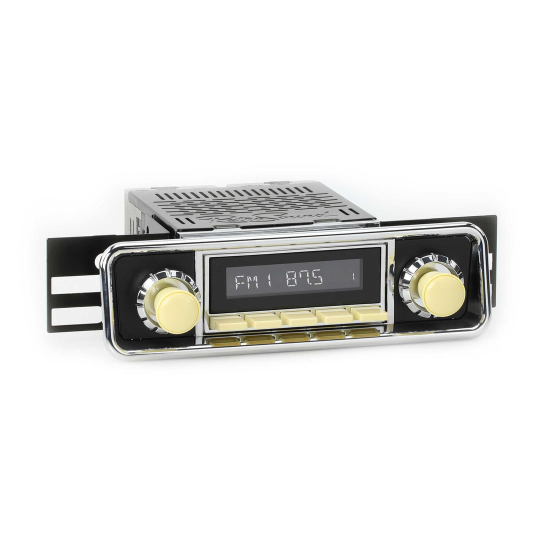 1958-67 Volkswagen Beetle RetroRadio with Hooded Plate RetroSound