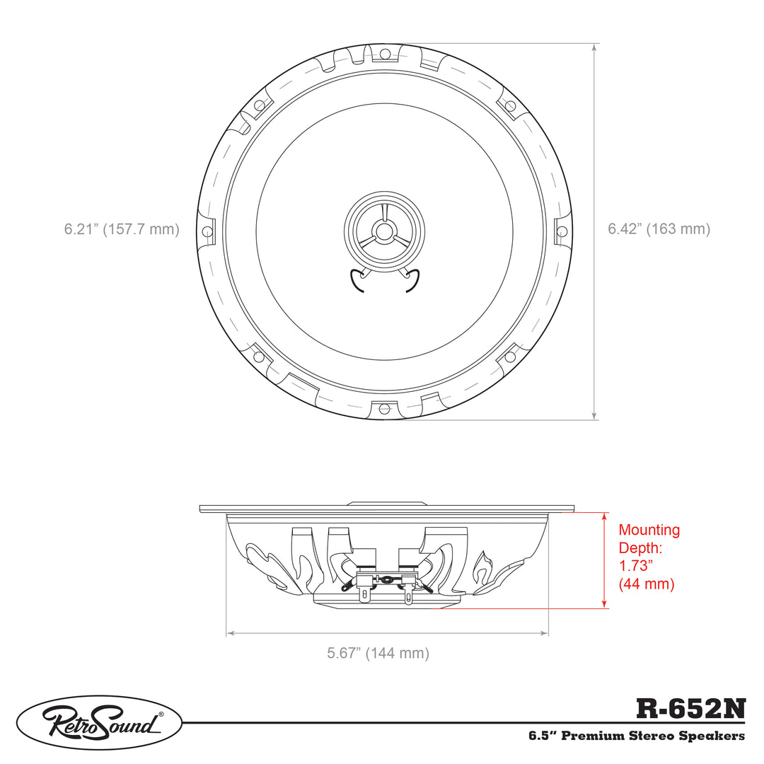 6.5-Inch Premium Ultra-thin Honda Prelude Front Door Replacement
