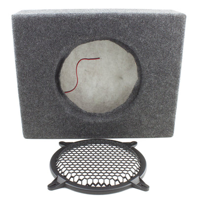 Sealed MDF Enclosure for Flat 8-inch Subwoofer with Grill-RetroSound