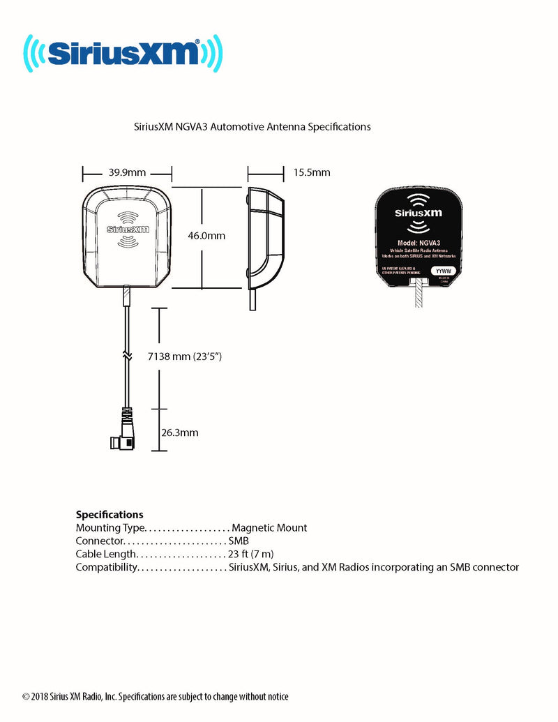 SXV300 SiriusXM Connect Vehicle Tuner Retro Manufacturing